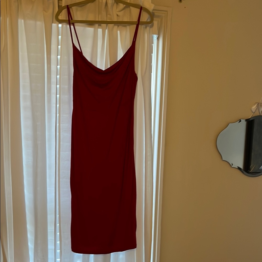 Elegant Red Slip Dress